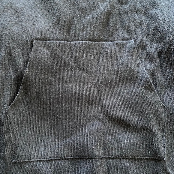 Zara Black Hooded Knit Sweatshirt - Picture 3 of 4